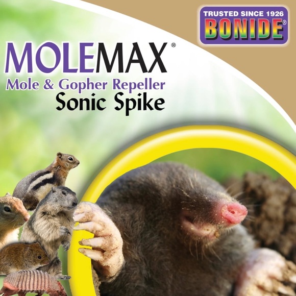 Bonide Mole Max Mole & Gopher Repeller Solar Powered Sonic Spike, 1 Unit - Picture 3 of 6